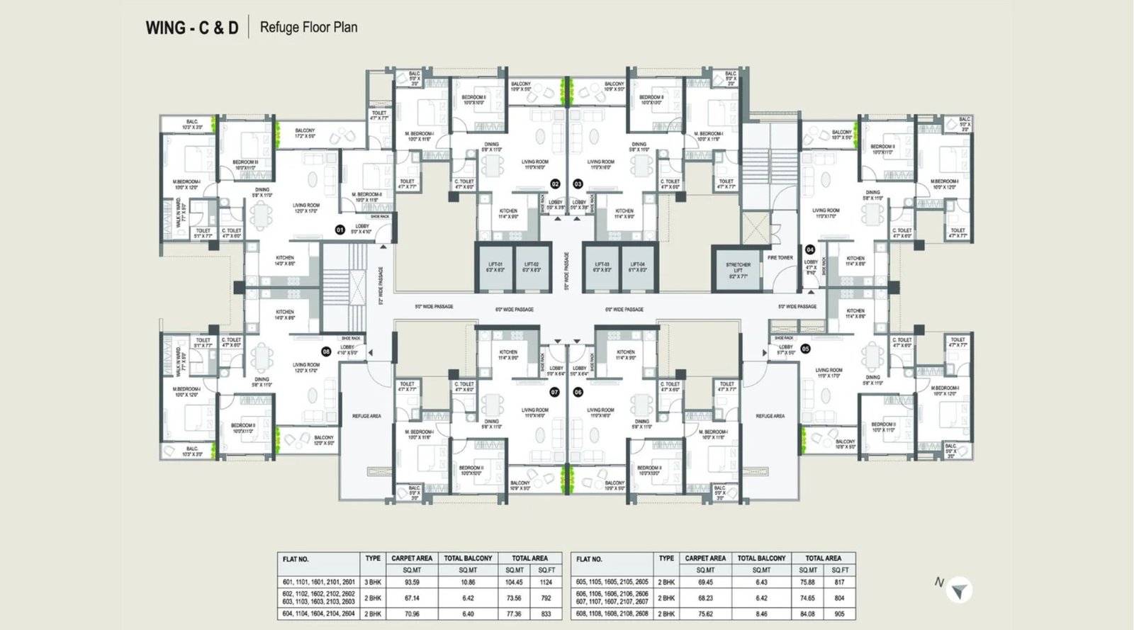 Miracle-imperio-towers-Typical-Floor-Plan-Refuge-Plan